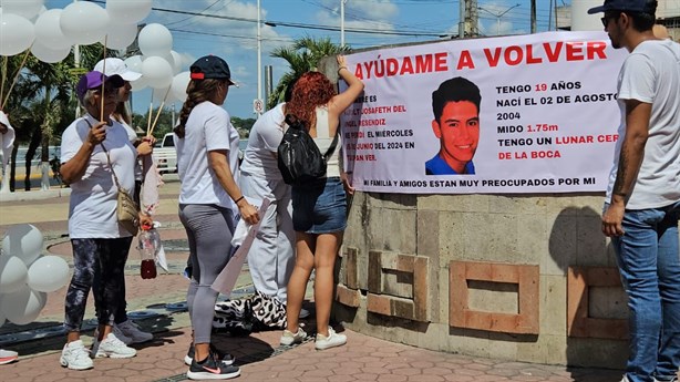 ¿Dónde está Harolt Josafeth? En Tuxpan, protestan para exigir su aparición con vida (+Video)