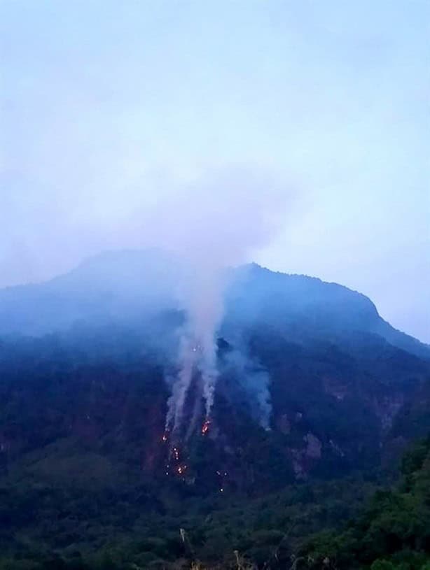 Incendio forestal amenaza la sierra de Chiconquiaco y Misantla