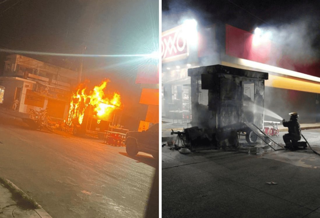 Muere víctima de incendio de puesto de hot dogs en Cempoala, Veracruz