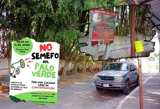 Vecinos de Palo Verde se oponen a Semefo, convocan a marcha pacífica