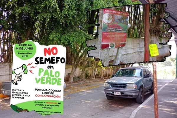 Vecinos de Palo Verde se oponen a Semefo, convocan a marcha pacífica