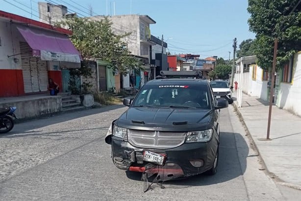 Fuerte choque en Martínez de la Torre; un motociclista lesionado