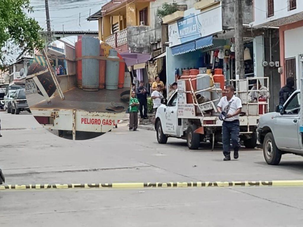 Explota tanque de gas LP en Texistepec; hay una mujer herida