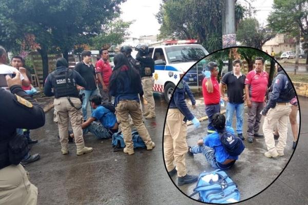 ¡No le salió! Intenta asaltar a automovilista y recibe tubazos en Jardines de Xalapa