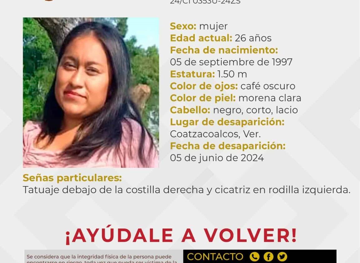Buscan en Coatzacoalcos a Maricela Reyes Morales de 26 años 