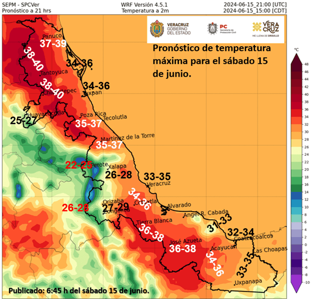 Así estará el clima en Veracruz este sábado 15 de junio