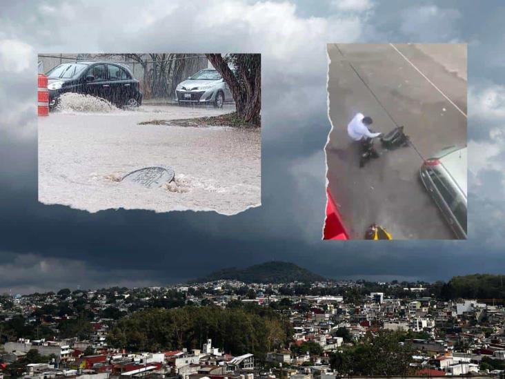 Lluvia en Xalapa; reportan inundaciones en varios puntos de la ciudad (+Video)