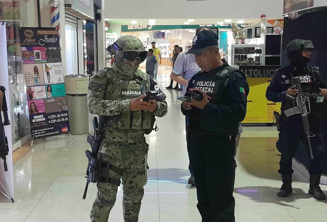 Falsa alarma de balacera en plaza de Boca del Río movilizó a la policía | VIDEO