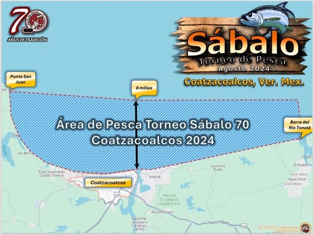 Estos serán los premios que tendrá Torneo de Pesca de Sábalo en Coatzacoalcos