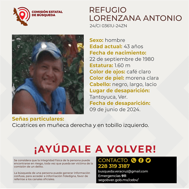 Reportan otras 5 desapariciones en Veracruz durante este lunes 17 de junio | FOTOS