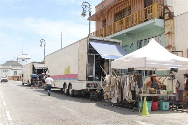 Graban película en el centro histórico de Veracruz