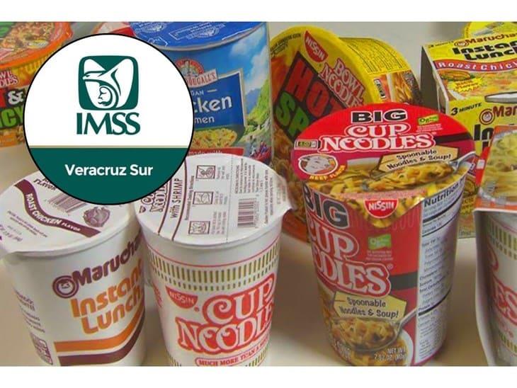 IMSS Veracruz Sur advierte sobre el consumo de sopas instantáneas