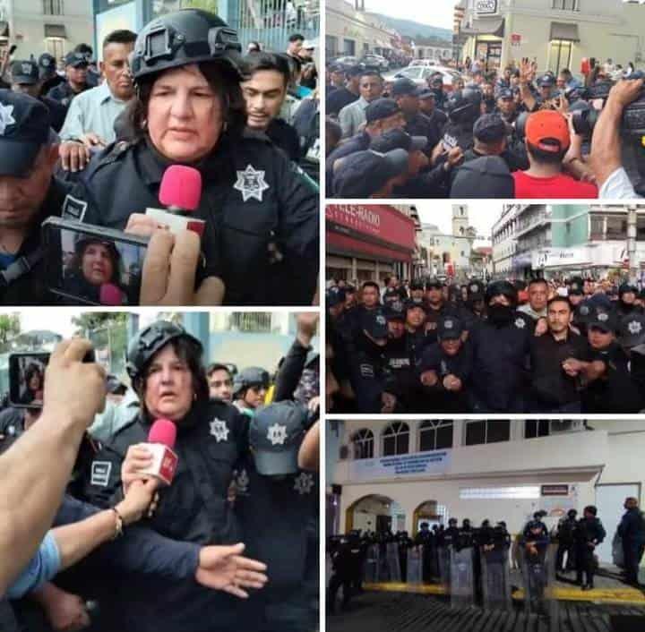 Disturbios en San Andrés Tuxtla tras muerte de carnicero; retienen a alcaldesa y detienen a 9 policías
