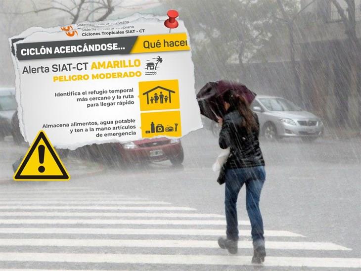 Alerta amarilla para el norte de Veracruz; llega tormenta tropical Alberto 