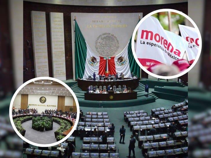 INE proyecta mayoría calificada para Morena en Cámara de Diputados y Senadores