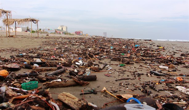 Se emborrachan en playas de Coatzacoalcos y no se llevan su basura