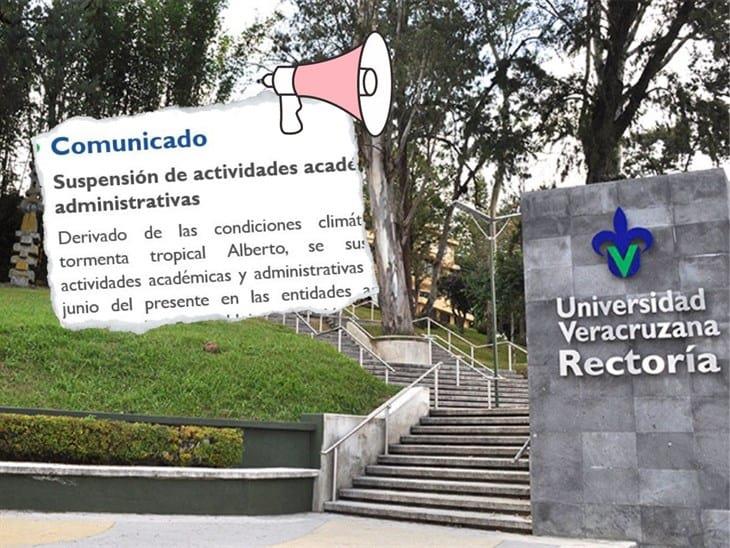 Universidad Veracruzana se suma a suspensión de actividades por tormenta tropical  Alberto