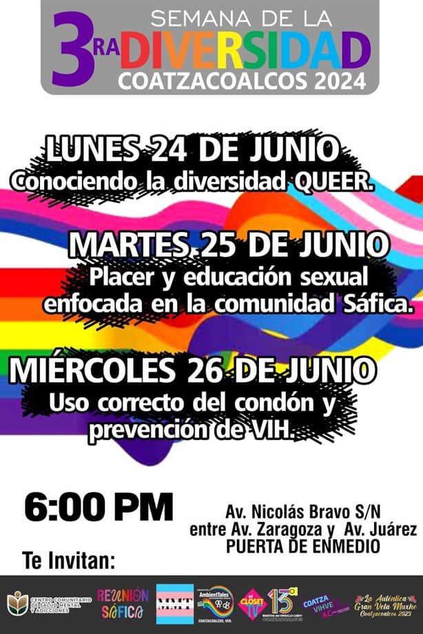 3a Semana de la Diversidad Sexual en Coatzacoalcos: Promoviendo la Sensibilización y la Educación