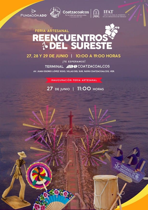 ADO llevará a cabo Feria Artesanal Interregional en Coatzacoalcos; estas son las fechas