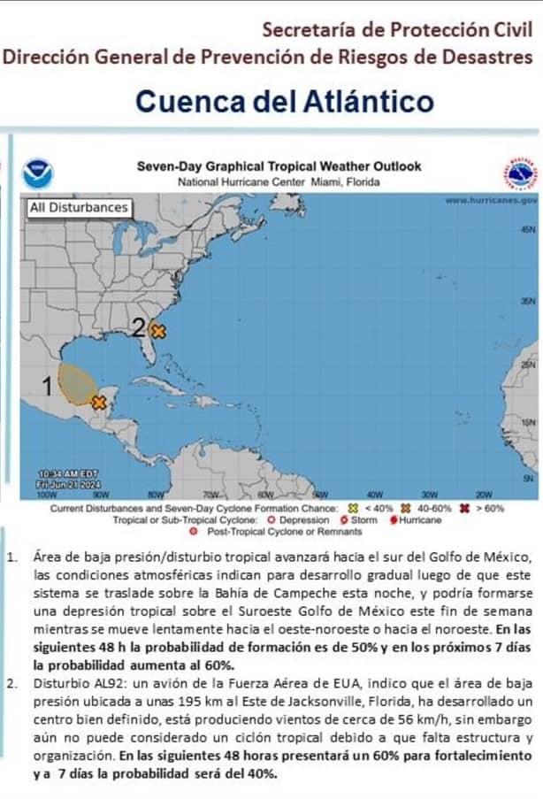 Lluvias en la zona sur; ¿Cuándo llega la otra tormenta tropical en formación en el Golfo de México?