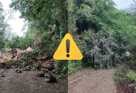Deslizamiento de cerro cierra carretera en Juchique de Ferrer