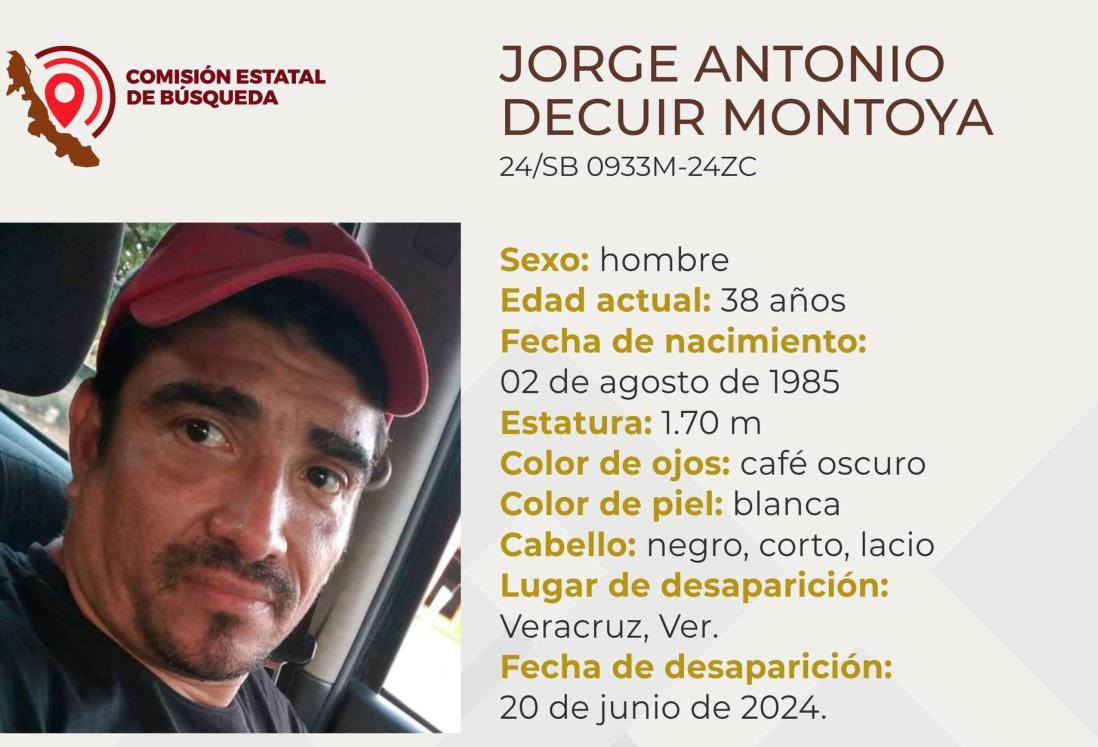 Reportan la desaparición de Jorge Antonio Decuir Montoya en el puerto de Veracruz