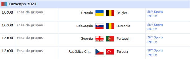 Eurocopa 2024: ¿Dónde ver en México los partidos del 25 al 30 de junio?