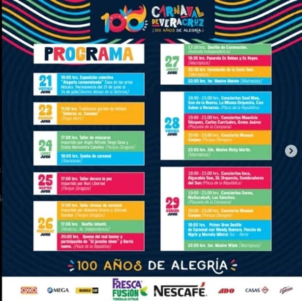 Carnaval de Veracruz 2024: en este horario iniciarán los desfiles del 29 de junio al 01 de julio