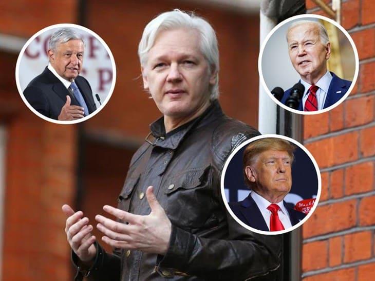 AMLO muestra carta que envió a Trump y Biden para liberación de Julian Assange