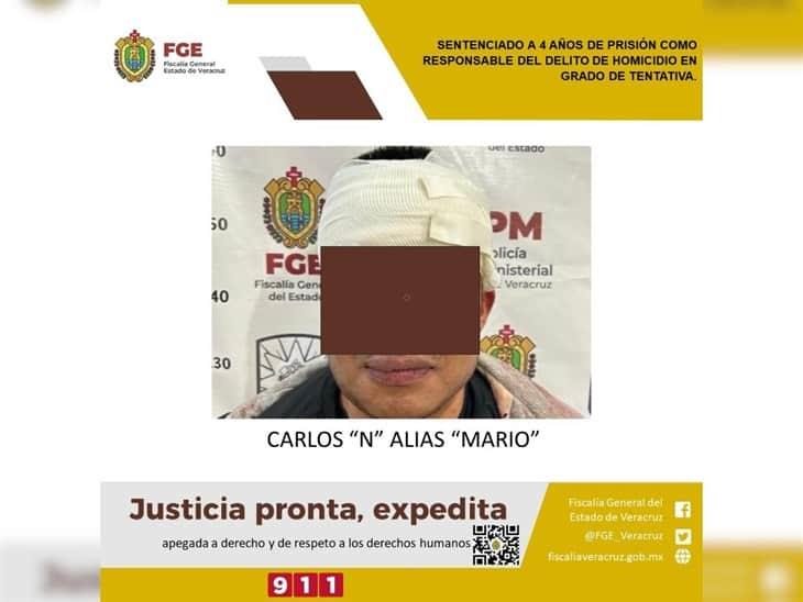 Sentenciado a cuatro años de prisión por tentativa de homicidio en Zongolica