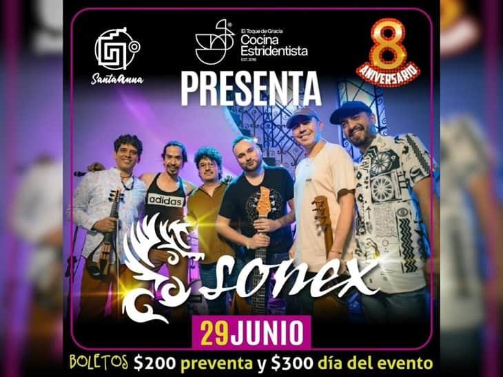 Sonex ofrecerá concierto en Xalapa