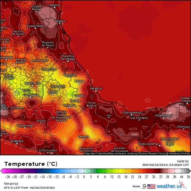 Así estará el clima en Veracruz este miércoles 26 de junio