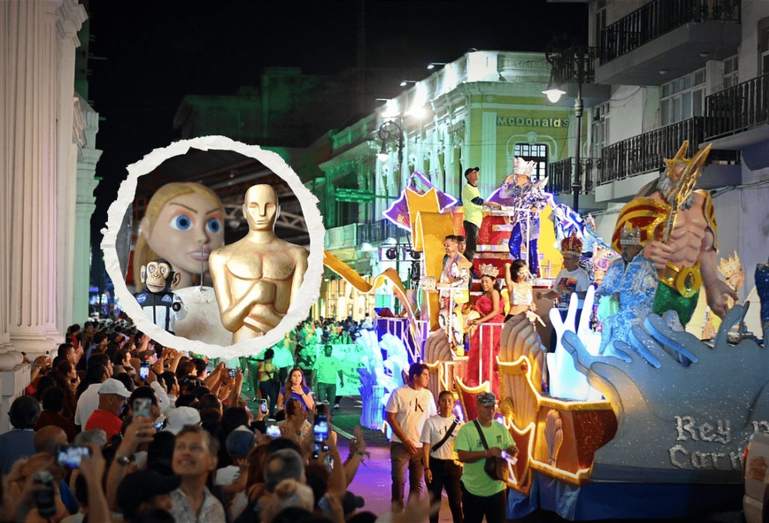 Carnaval de Veracruz 2024: estas son las figuras monumentales instaladas en los carros alegóricos