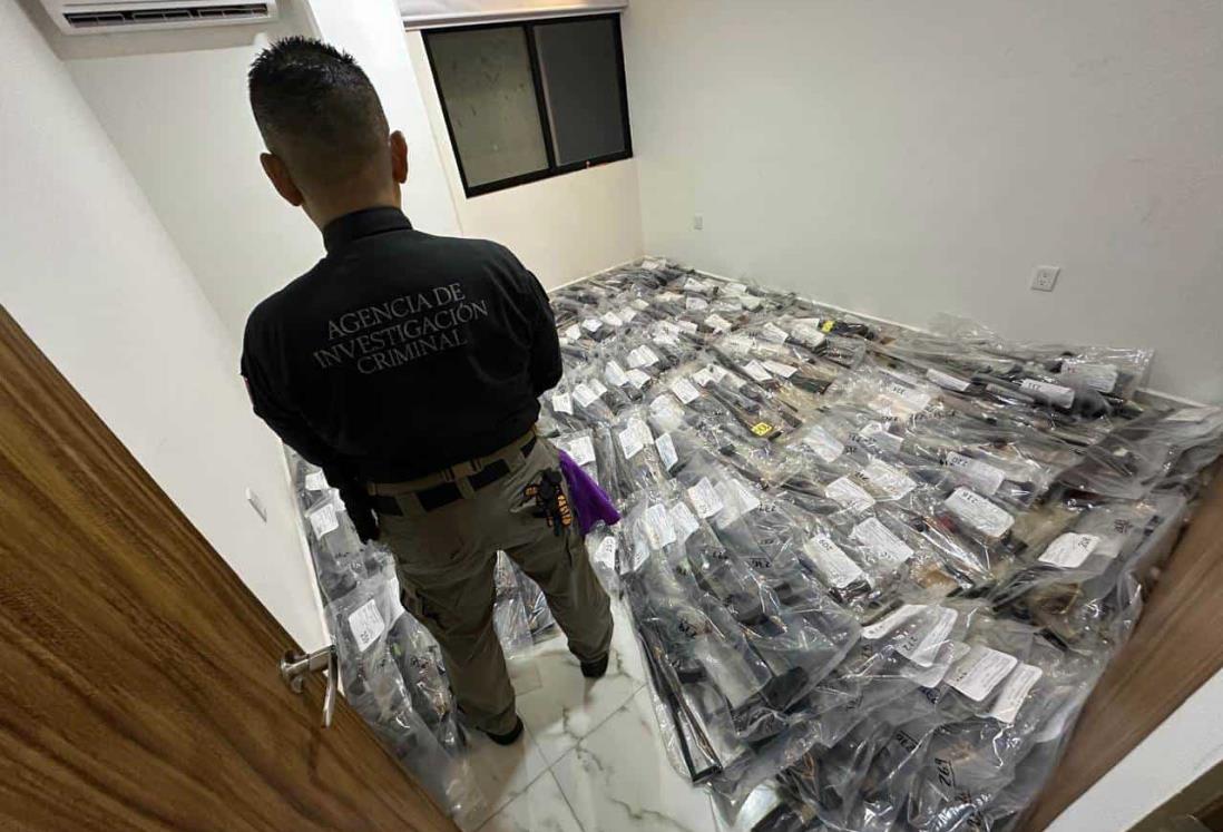 Se aseguraron 279 armas y más de 14 mil cartuchos en arsenal encontrado en Costa de Oro