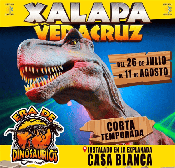 Llega el espectáculo era de dinosaurios animatronicos en Xalapa: ¿Cuándo y dónde? 