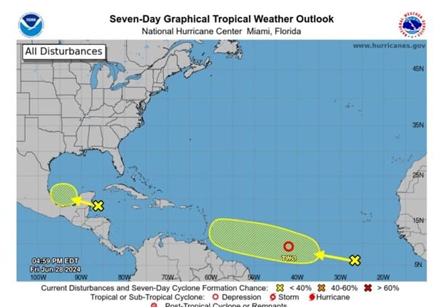 Se forma depresión tropical 2, alertan que podría convertirse en huracán