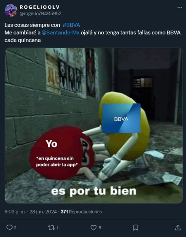 Los mejores memes de la caída de la app de BBVA