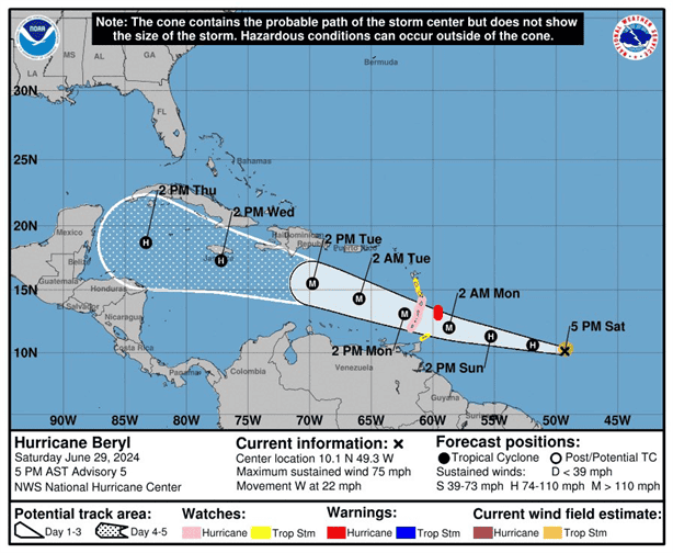 Tormenta Beryl se convierte en el primer huracán de la temporada: Afectará a estos estados