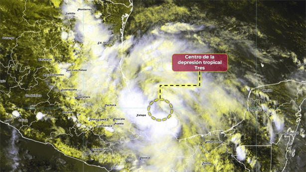 Se forma depresión tropical 3 en las costas de Veracruz: podría convertirse en Tormenta Chris