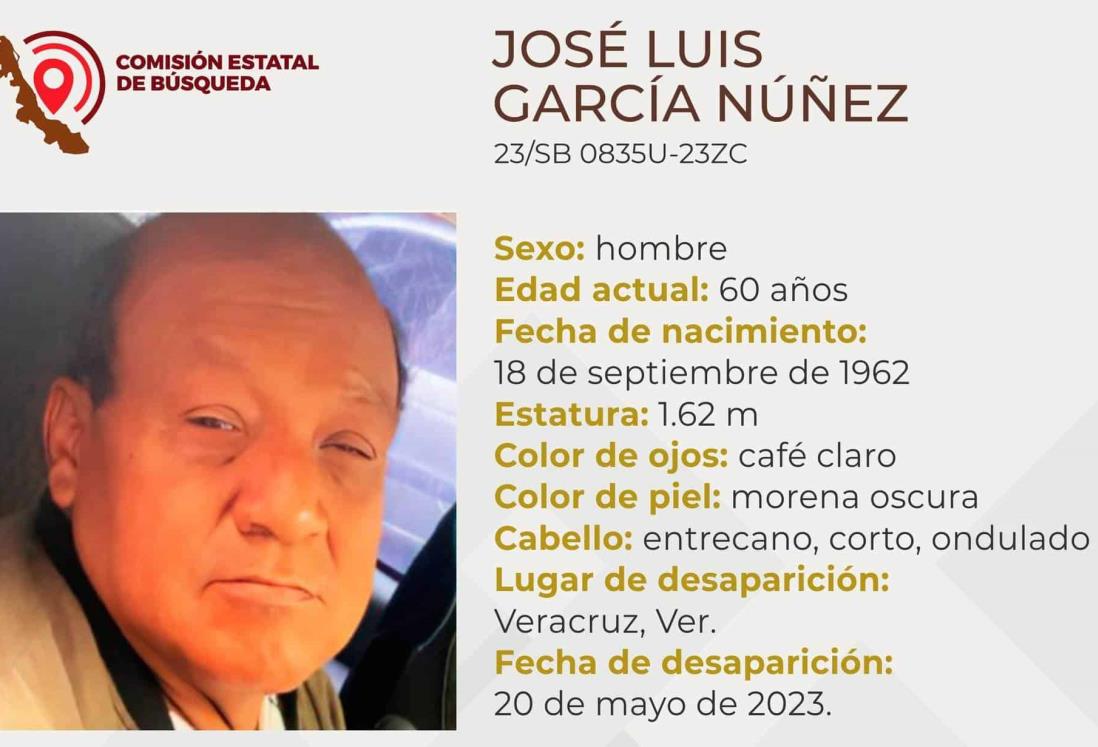 José Luis García Núñez tiene más de un año desaparecido en la ciudad de Veracruz
