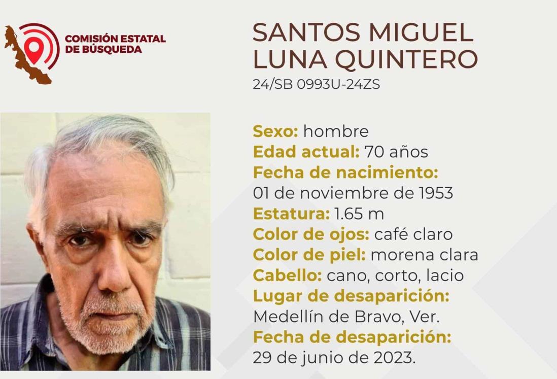 Desaparece el señor Santos Luna en Medellín de Bravo, Veracruz