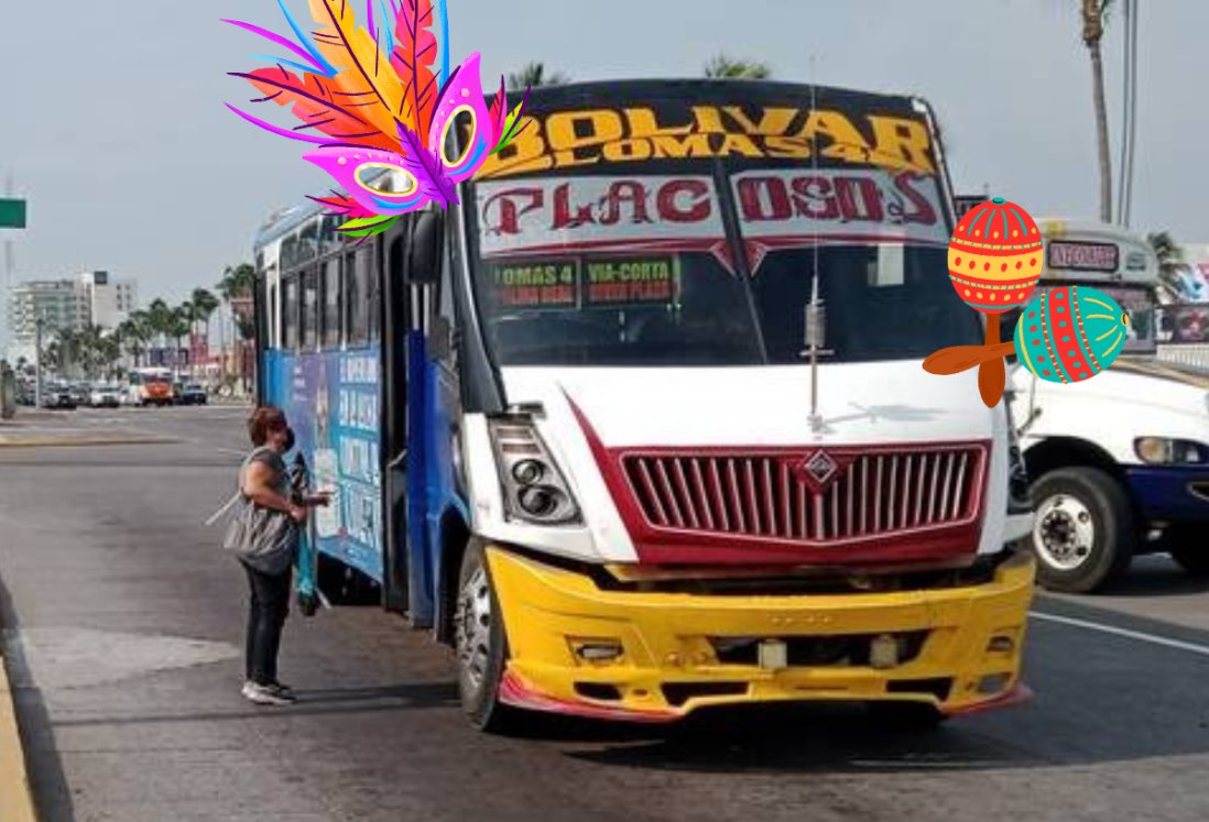 Camiones urbanos seguirán con ampliación de horarios por Carnaval de Veracruz 2024