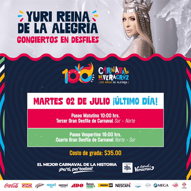 Comité del Carnaval de Veracruz 2024 confirma los dos últimos desfiles para este martes 2 de julio