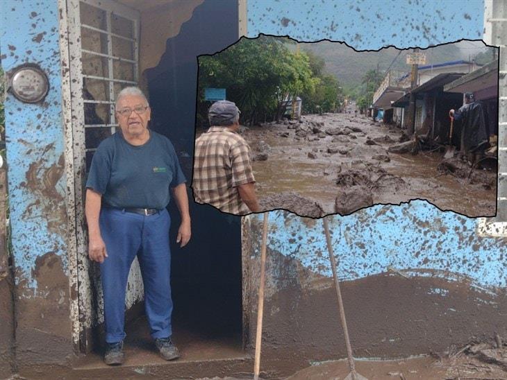 Pobladores de Tlilapan afectados por deslizamiento de lodo (+Video)