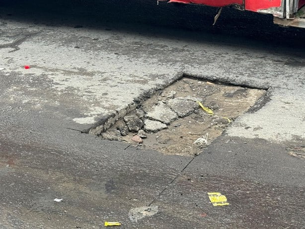 Advierten sobre baches peligrosos en Veracruz