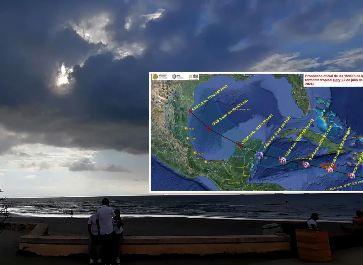 Huracán Beryl: con esta intensidad se espera que azote a costas mexicanas