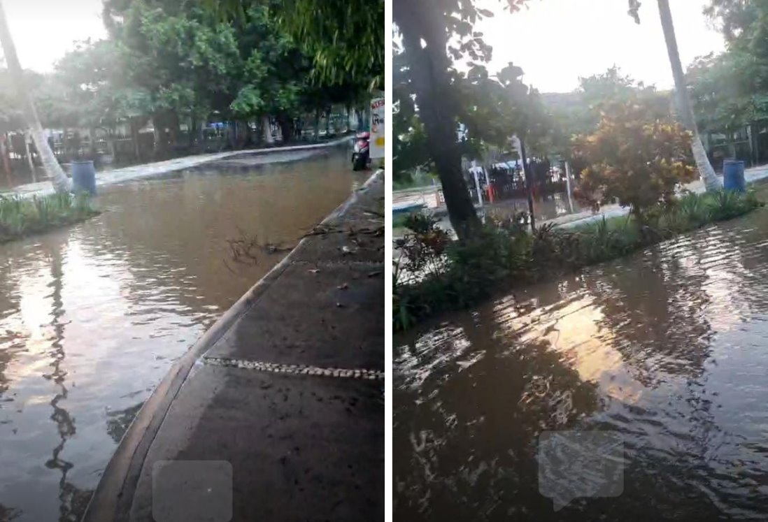 Se desborda río La Antigua, casi llega a los restaurantes de la ciudad