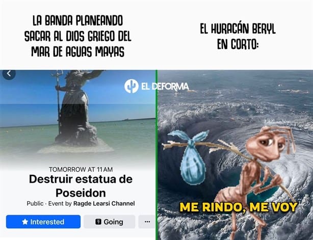 Chaac contra Poseidón: Yucatecos viralizan acciones para evitar al huracán Beryl | MEMES