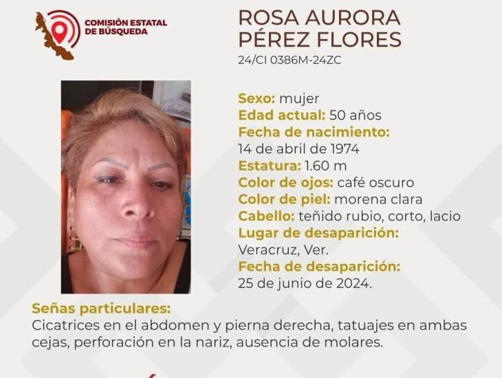 Rosa Aurora cumple 9 días desaparecida en Veracruz; sus familiares piden ayuda para localizarla