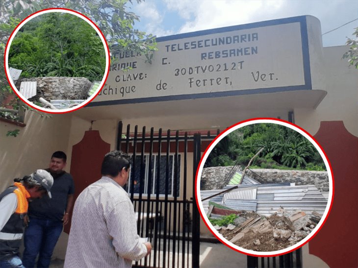 Telesecundaria de Juchique sufre daños en infraestructura por tormenta tropical Chris